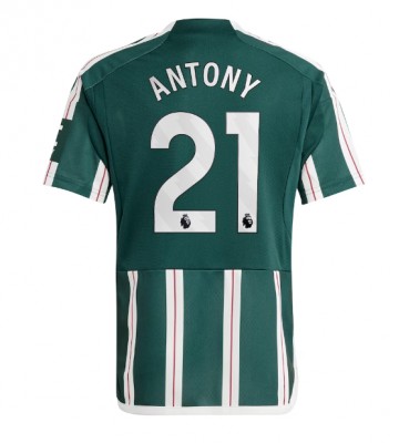 Lacne Muži Futbalové dres Manchester United Antony #21 2023-24 Krátky Rukáv - Preč